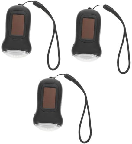 BESPORTBLE 3pièces Lampe Led Portable à Manivelle Lampe De Secours Solaire Multifonctionnelle Pour Camping Et Extérieur Rechargeable Et