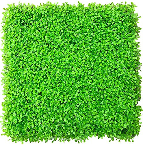 Paneles de setos de topiario artificial, decoración de fondo de pared de vegetación, valla de pantalla de privacidad de jardín, alfombra de plástico para valla de arbustos de imitación Vallas dec