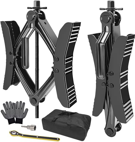 Lezcufer Camper Wheel Chock Stabilizer 2 Sets for RV Travel Trailer Heavy Duty X-Shaped RV Stabilizer Wheel Chock Anti-Move Tire Wheel Chock