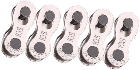 flexman 5 Paar Fahrrad Schnellspanner Kettenglieder, Robuste Stahl Fahrrad Schnellspanner Kettenglieder, Magischer Gelenkverbinder für 6, 7, 8, 9, 10 Gänge (10 Speed)