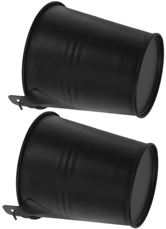 TINEASUR 2stücke Metallfetteimer Für Grill Zubehör BBQ Tropf Eimer Aus Eisen Grillöleimer Metalleimer Grilleimer Eimerfetteimer Grill-tropffass