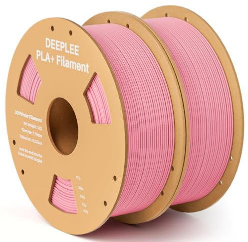 DEEPLEE PLA+ Filament 1.75mm, PLA Plus 3D Drucker Filament, Maßgenauigkeit +/- 0,02 mm, Filament 3D-Druckmaterialien, Rosa 2kg (1kg/Spool)