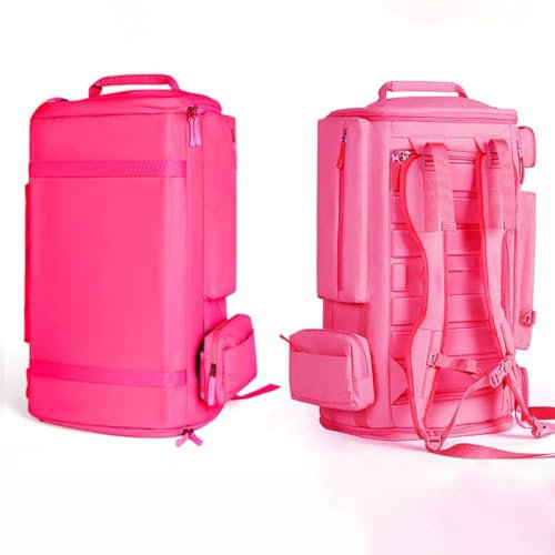 MegLob 55L Professional Ski -Rucksack, Deluxe Ski -Duffle -Reisetasche, Ski -Snowboard -Boot -Organizer, EIN Rucksack Für Alle Skiausrüstung, Skizubehör,Neon pink
