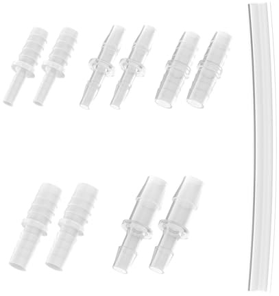 Schlauchverbinder 10 Stück, Urinella Für Frauen Verlängerungsrohr Wiederverwendbarer Rohrverbindungsstück, Reparatur- und Wartungskit für Schläuche, 5mm 7mm 9mm 11mm 12mm (Durchmesser 5-12mm)