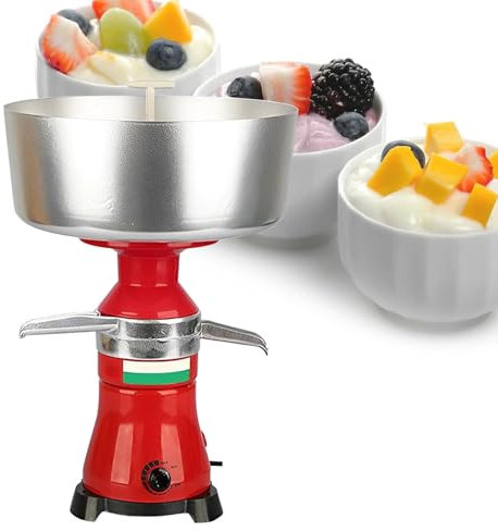 Separador CentríFugo EléCtrico De Nata Para Leche Fresca De 12 L/3,17 Gal Para Leche De Vaca, MáQuina Separadora De Leche Y Nata Para Mantequilla De 50 L/H, Dispensadores De Nata Montada,110V