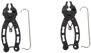 SUPVOX 2 Pièces Pince à chaîne Outil chaîne de vélo Brise-chaîne Frein poignées de Guidon de vélo Pince à maillons Pince à démontage Rapide Accessoires d'installation de vélo Acier Black