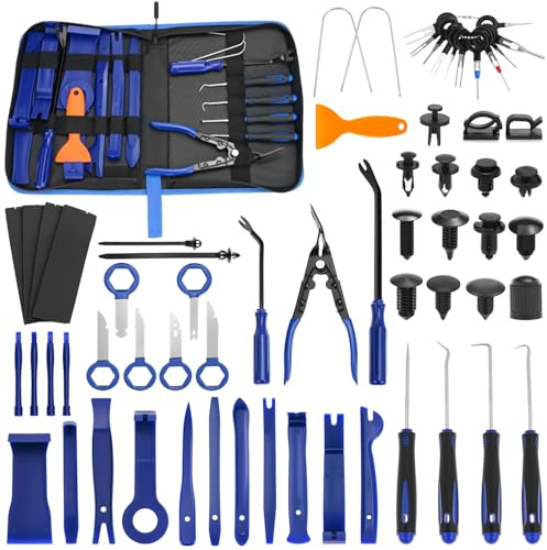 QWORK® 330 Stück Auto Demontage Werkzeuge Set, Auto Innenverkleidung Installationswerkzeug, Innen-Verkleidung Hebelwerkzeug