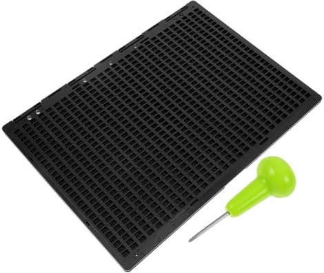 HAMPPLIES Scrittura Braille Plastica con Punteruolo per Non Vedenti Tavoletta Portatile e Resistente Righe Colonne Aiuto Pratico per Apprendimento e Scrittura Braille