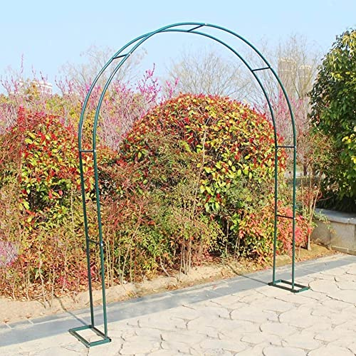 Arco de rosas de metal robusto, cenador de enrejado de jardín para bodas, pérgolas y soporte de verduras, 8 (verde), ideal para pepinos, vides y plantas