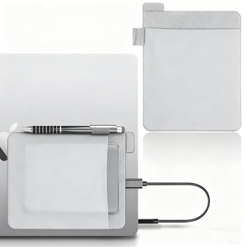 PYEUIFT Funda para Disco Duro Externo, Funda Disco Duro Externo Adhesiva para Portátil, Compatible con SanDi Portable Ssd, Samsu T7, Bolsa De 15 x 11,5CM, Diseño Antidesconexiones, Gris