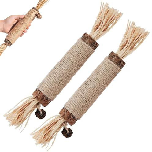 Bâtonnets Herbe à Chat,30cm Baton Herbe A Chat,Bâton à Mâcher Matatabi,Jouet à Mâcher pour Cats,Jouet Interactif pour Chaton Interieur,Cataire Cat Toys pour Grincer des Dents et Nettoient Les Dents