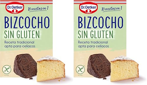DR. OETKER Bizcocho sin gluten 10 en 1 (364 g), preparado de repostería para bizcocho gluten free, ideal como base para tartas y pasteles (12 raciones) (Paquete de 2)