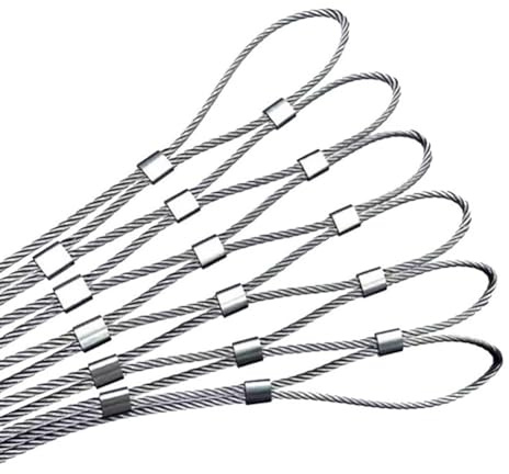 Flexible Stainless Steel Rope Mesh, Cable Balustrade Cable Mesh Impact Resistance Multipurpose Garden Fence Stair Protection Net Plant Climbing Net Metal Woven Mesh Animal Cage Net(Silver-3mm,3x3m)