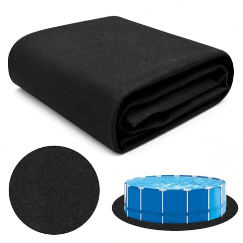 Lona redonda para el suelo de la piscina, 305/370/460 cm, para piscina, jacuzzi, piscina al aire libre, antideslizante, resistente al calor, duradera, para jardín y terraza (305 cm)
