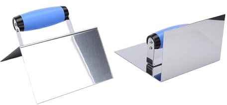 Fabater Set di 2 Utensili per Angoli per Cartongesso, Set di Cazzuole per Angoli Interni Ed Esterni, Strumento di Finitura per Calcestruzzo in Acciaio Inossidabile da 90 Gradi per Lavori