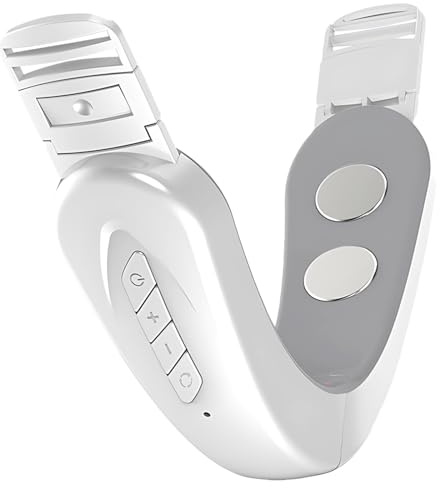 EMS, massaggiatore viso a microcorrente, strumento per il contorno del viso a forma di V, dispositivo regolabile per la cura del mento, dispositivo per massaggio facciale ricaricabile tramite USB, per