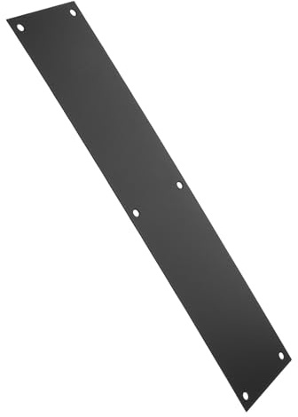 ULTECHNOVO Protector de Zócalo de Acero Inoxidable Negro Resistente a Daños y Clima para Puertas Exteriores E Interiores en Oficina y Hogar Moderno