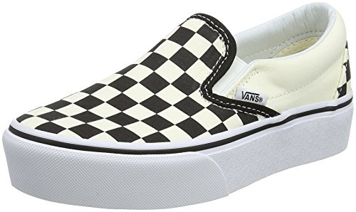 Vans Classic Slip-on Platform, Zapatillas Deportivas Mujer, Negro Black and White Checker White Bww, 37 EU