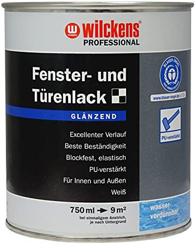 Wilckens Professional Fenster- und Türenlack glänzend, 750 ml, Weiß