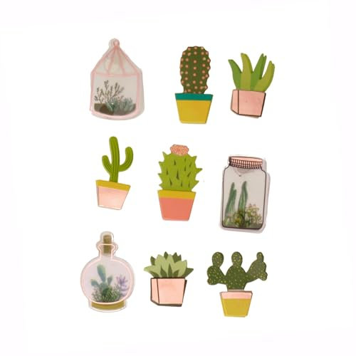 trendaffe Kaktus 3D Sticker im 9er Set - 3D Kaktus Aufkleber Dekosticker