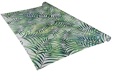 Venilia Klebefolie | Blätter Palmenblätter Tropisch Dschungel Optik | 90 cm x 2,6 m, Stärke 160μ | selbstklebende Möbel-Folie, Dekofolie, Tapete, Küchenfolie | PVC ohne Phthalate | Made in EU
