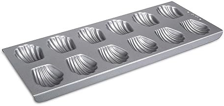 Städter We love baking Madeleines - Stampo antiaderente, 35 x 14,5 cm, per 12 madeleine, ideale per cuocere con amore, in metallo di alta qualità