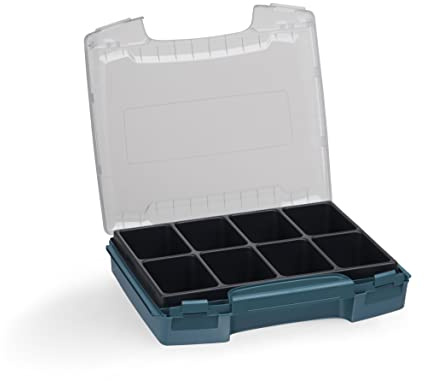 i-BOXX Mallette de rangement en plastique professionnelle Bleu avec 8 compartiments Idéal pour i-BOXX RACK & LS-BOXX | Boîtes de tri idéales pour les petites pièces