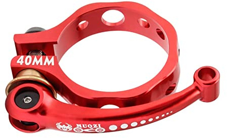Harilla Fahrrad Sattelklemmen Sattelstützen Sattelclip Schnallenteile für Zusammenklappbares Mountain Road Fahrrad, Rot 40mm
