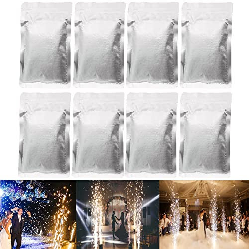 FODEXAZY 200g Macchina di Effetto Stage Polvere, Attrezzatura Speciale Macchina Granulata Metallo Polvere Altezza 3-16 Piedi per Festa di Nozze DJ Disco Stage Concerto TV Show, 8 PZ