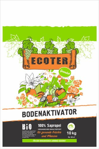 Ecoter BIO Bodenaktivator, Granulat, Vielzahl von Spurenelementen, NPK-Dünger, Langzeitwirkung, 10 kg, reguliert den pH-Wert, stark wirksamer Pflanzen-Wachstumsregulator