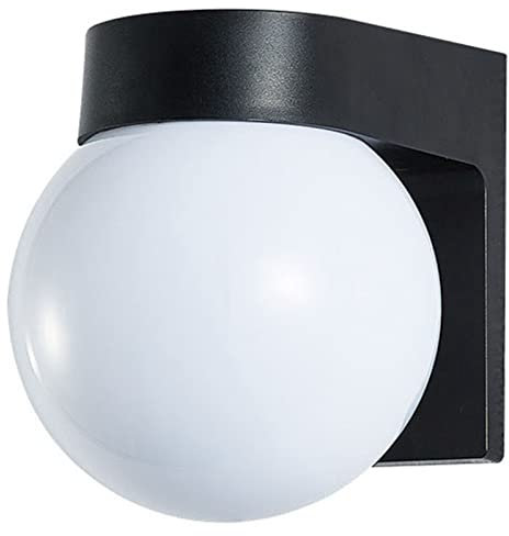 Hyuduo Runder Acryl-Lampenschirm mit PC-Kunststoffsockel, wasserdichte Außenwandleuchte, Milchweiße Leuchte, für Korridor, Treppen Usw