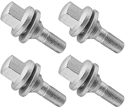 Rim Fixing Bolts, Asudaro 4 Pieces M12 X 1.25 17Mm Car Alloy Wheel Bolts Steel Car Wheel Bolts Wheel Lug Nuts Compatible With C2 C3 C4 C5; 206 207 308 407