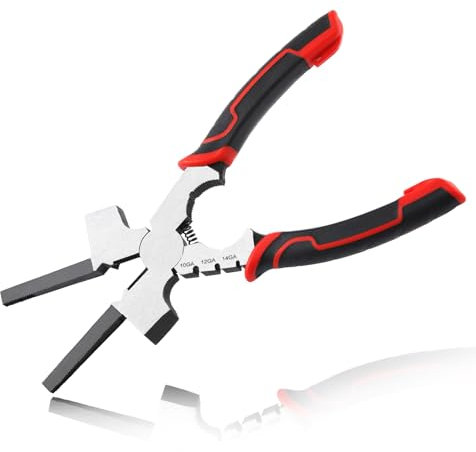 LEONTOOL Professional MIG Welding Pliers with Measurement Holes, 7-in-1 Multi-Function Welding Pliers Welding Hand Tool for Nozzle Tip Removal Installation, Scraping Spatter, Wire Drawing and Cutting