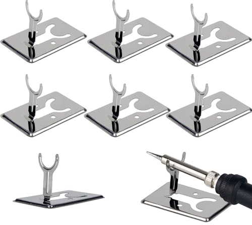 YehVeh 8 Stück Lötkolben Stift Ständer Halter Basic Mini Tragbare Faltbare Metall Stützstation Regal Halterung Lötzinn Schweißpistole Hohe Temperaturbeständigkeit Schutz Basis Halter Rack