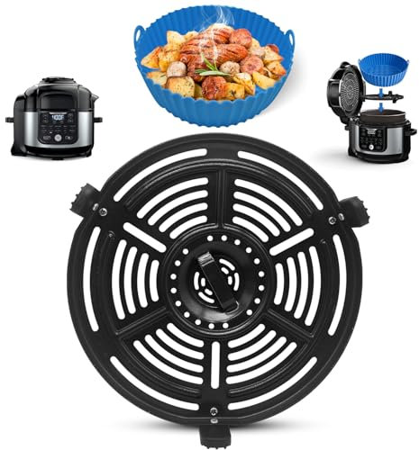 GXF Air Fryer Grill Pan for Ninja Foodi MINI 4.7L 6 in 1 OP100UK Ninja Foodi MAX 14 in 1 7.5L OL650UKCP Multi Cooker, Air Fryer Accessories Tray Grill Plate Crisper Plate Replacement Parts