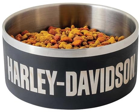 Harley-Davidson Double-Wall Stainless Steel Insulated Pet Bowl - Small - Black