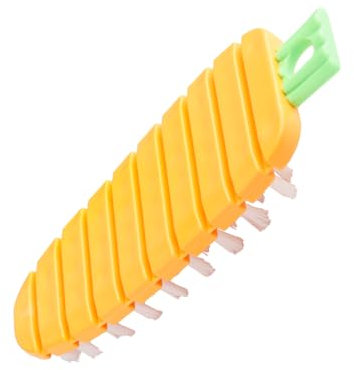 GroveEss Vegetable Scrubber,Cute Carrot Shape Scrubbing Brush with Hanging Hole,Flexible Food Scrubber Brush for Potatoes Corn Carrots Fruit Vegetable Cleaning Home Kitchen Tool