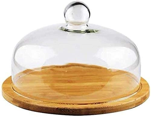 DKRAHRJJ Alzata per Dolci con Coperchio in Vetro, Piatto da Esposizione a Cupola, Espositore per Dessert, Vassoio da Portata per Torte per Feste Ed Eventi/32 * 32 * 18Cm