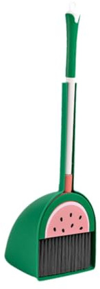 Perfeclan Mini Escoba con Polvo para niños, pequeño Juego de Ayuda para niños, Juguete Educativo para niñas de niños de 3 a 6 años, Sandía Verde
