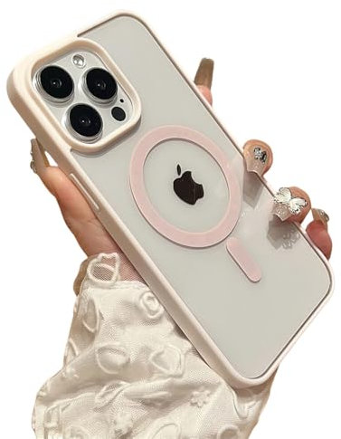 LVVLBBT Custodia per telefono con ricarica magnetica per iPhone 16 15 14 13 12 11 Pro Max Plus Mini custodia rigida antiurto, rosa, per iPhone 14