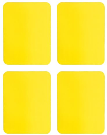 QUARKZMAN Flicken zum Aufbügeln 4 Stück, 125x95mm Patches zum Aufbügeln, Aufbügelflicken für Kleidung, Hosen, Flicken und Dekorieren - Gelb