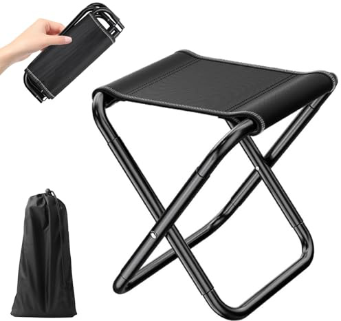 29*23*31cm Klapphocker Faltbar, Hocker Klappbar, Campinghocker, Falthocker, Campinghocker Faltbar, Fusshocker Klappbar Outdoor, mit Aufbewahrungstasche, Mini Leicht, für Angeln, Reisen, Picknicken