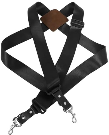 Zerodeko Verstellbarer Snare Drum Gurt zur Entlastung der Schulter aus Leder mit Breitem Schultergurt für Afrikanische Trommeln und Taillentrommeln