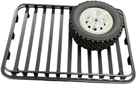 RoaQinFo RC Car Roof Rack, RC Car Accessories with Tire for 1/12 87