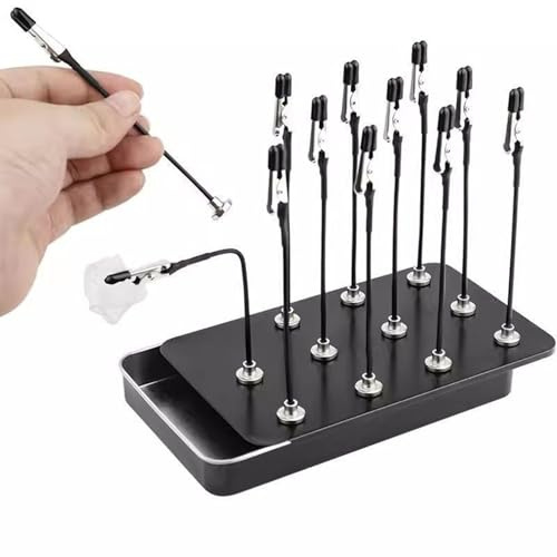 Stand Base for Paint, Portable Magnetic Tweezers for Modeling | Stand Set for Airbrush and Paint for Hobby, for DIY Projects of Cards, Photos, Airbrush Spray and