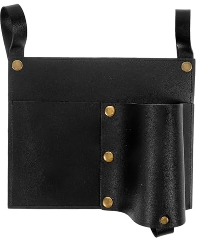 FUOYLOO Beach Chair Storage Organizer Bag with Cup and Phone Holder, Multi-pocket Pu Side Bag for Wheelchair and Outdoor Adventure, Lightweight and Easy Installation with Large Capacity