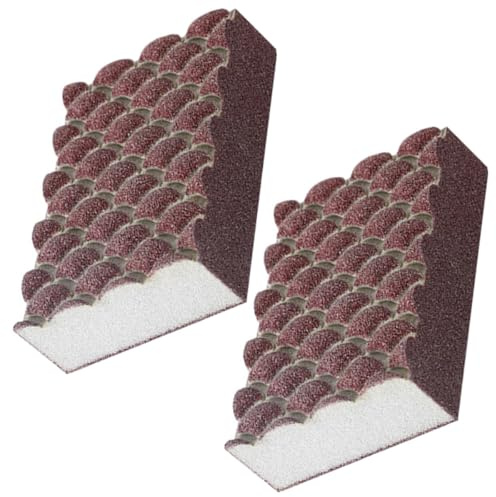 HEALEEP 2pcs Compact Wok Sponges Multi-Function Cleaning Sponges for Kitchen Use Made of Reusable Effective for Scrubbing Walls and Removing Rust