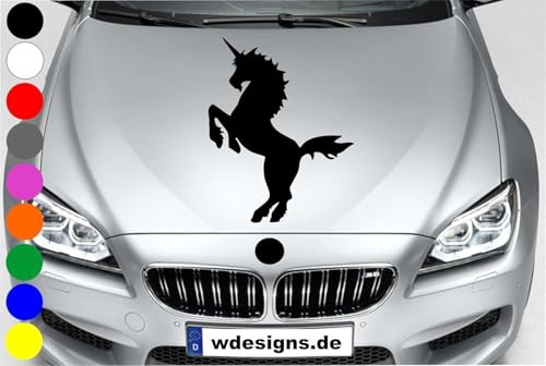 wDesigns Autoaufkleber Einhorn Last Unicorn Pferd Pony Tuning Aufkleber Motorhaube