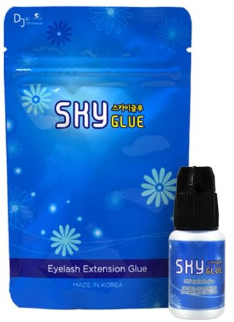 Wimpernkleber Sky Glue für Wimpernverlängerung | Professionell | Ultra Starker Halt | lange Haltbarkeit | Verschiedene Sorten | 5ml | S+