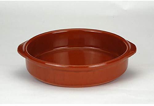 RAIMUNDO SÁNCHEZ Cazuela de Barro con Asas 36 cm, 4.5 litros, Miel